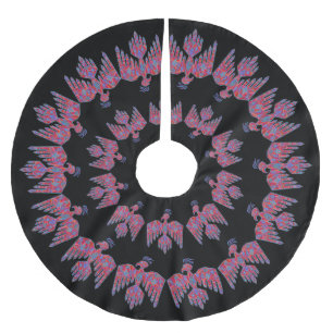 z Thunderbird Southwest Art Native American Symbol Brushed Polyester Tree Skirt