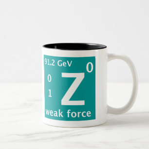 Z weak force (left handed) Two-Tone coffee mug