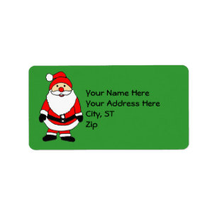 ZA- Santa Claus Christmas Address Labels