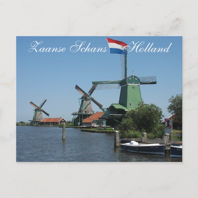 Zaanse Schans Holland Windmills Postcard (Front)