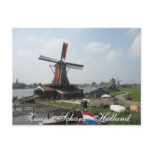 Zaanse Schans Windmill Postcard