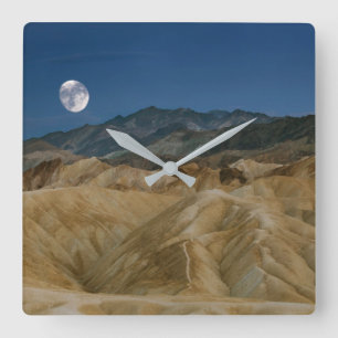 Zabriskie Point   Death Valley National Park Square Wall Clock