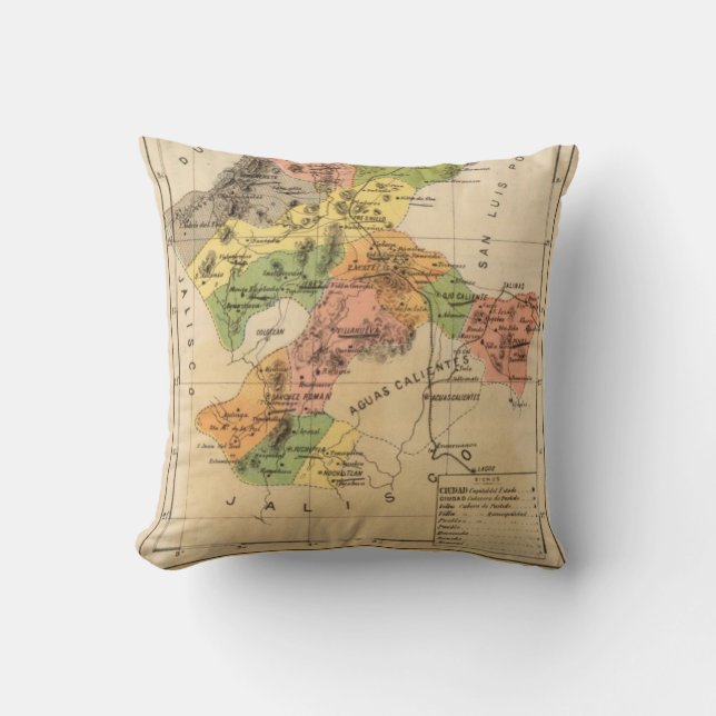 Zacatecas, Mexico Throw Pillow (Front)