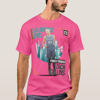 Zach Collins Basketball Art Spurs 2 T-Shirt