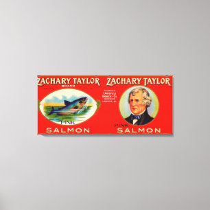 Zachary Taylor Brand Salmon Label Canvas Print