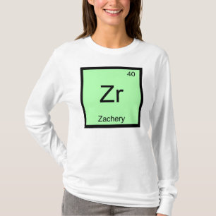 Zachery Name Chemistry Element Periodic Table T-Shirt