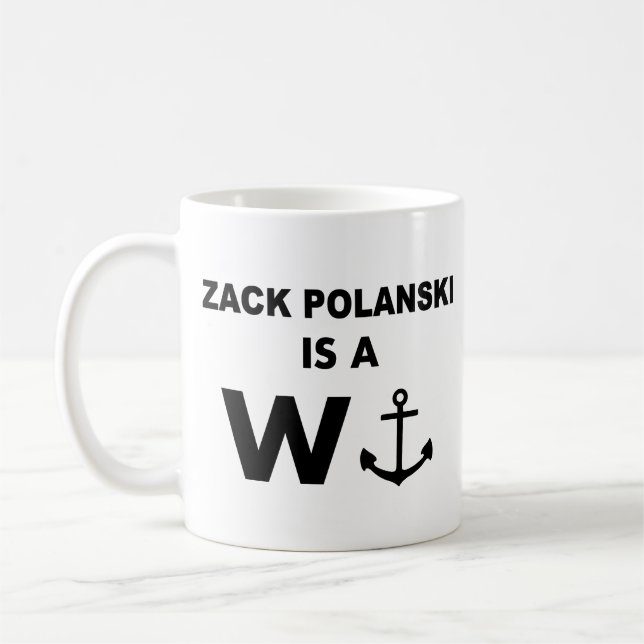 Zack Polanski Anchor Design Mug Funny Minimalist S (Left)