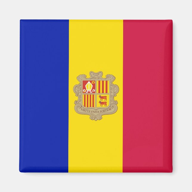 zAD002 FLAG of Andorra - Fridge Magnet (Front)