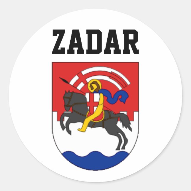 Zadar coat of arms (Croatia) Classic Round Sticker (Front)
