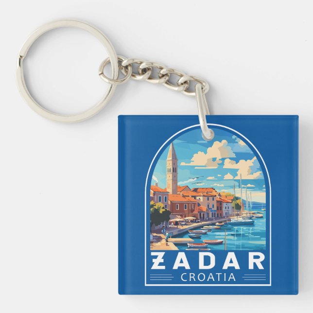 Zadar Croatie Emblem d'art de voyage (Devant)