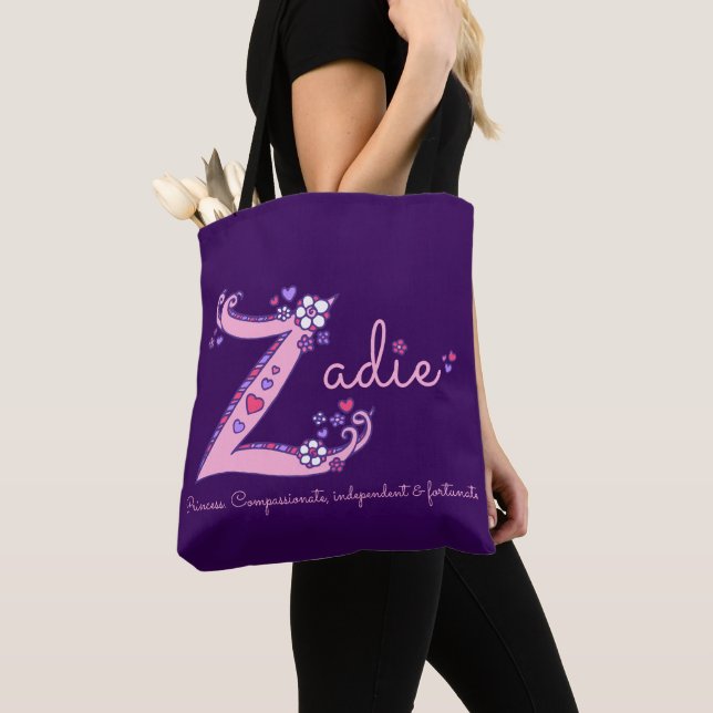 Zadie letter Z monogram art & name meaning bag (Close Up)