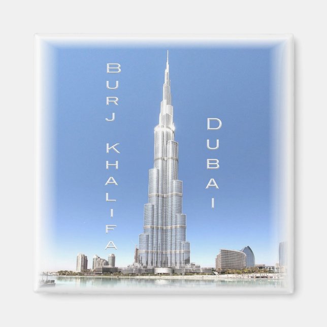 zAE008 DUBAI BURJ KHALIFA, UAE, Asia, Fridge Magnet (Front)