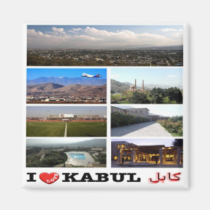 zAF004 I Love Kabul,  Afghanistan, Fridge Magnet