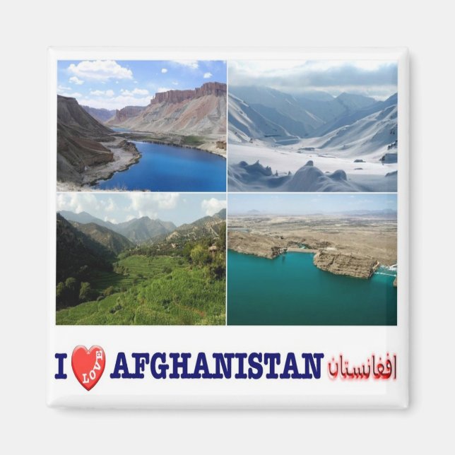 zAF005 I Love AFGHANISTAN, Landscapes, Fridge Magnet (Front)