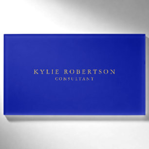 Zaffre Blue Gold Colours Professional Trendy Moder Name Tag