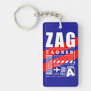 ZAG Zagreb Airport Keychain