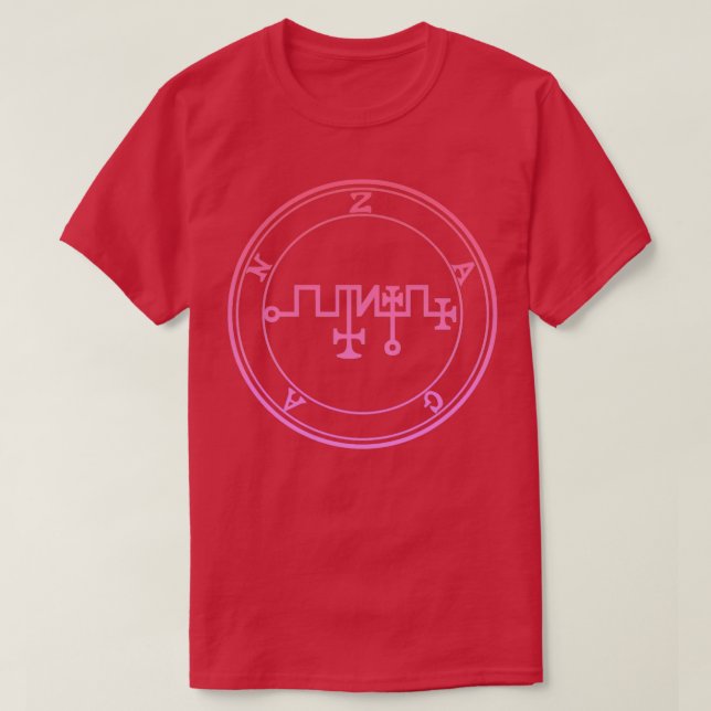 Zagan Sigil Turns Metals Into Coins Pink Gradient T-Shirt (Design Front)