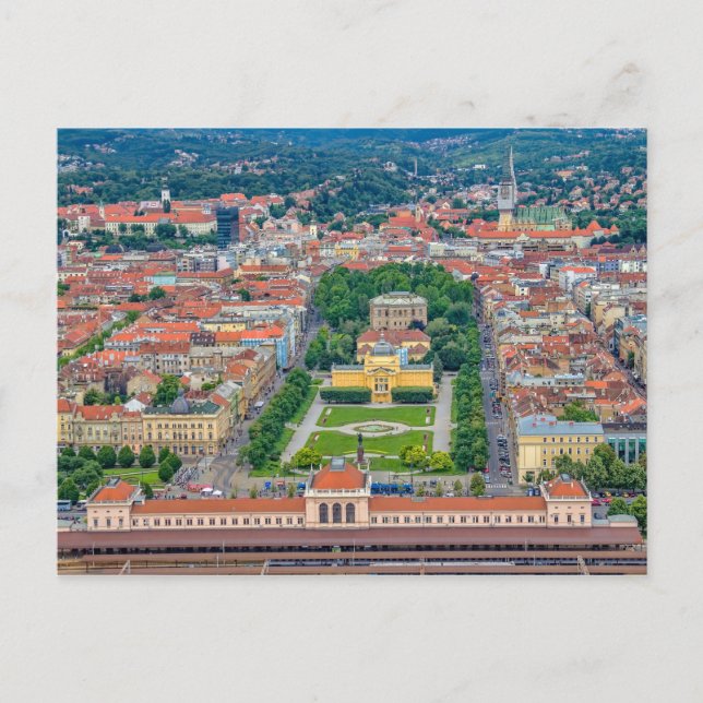 Zagreb aerial Postcard (Front)