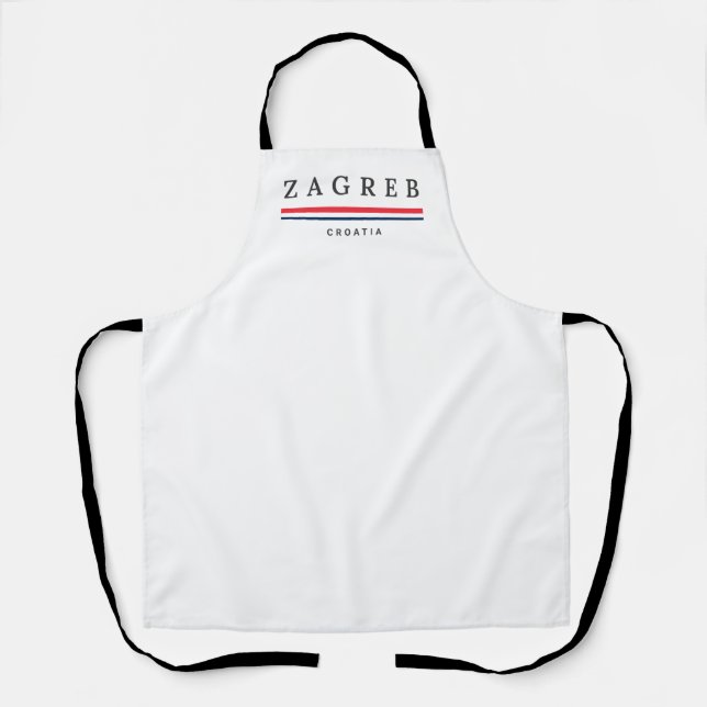 Zagreb City Croatia Apron (Front)