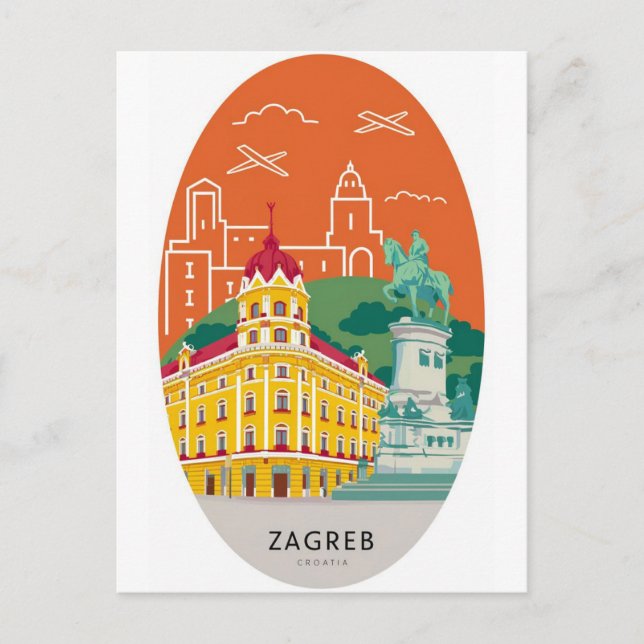 Zagreb, Croatia - Cityscape Postcard: DiscPostcard Postcard (Front)