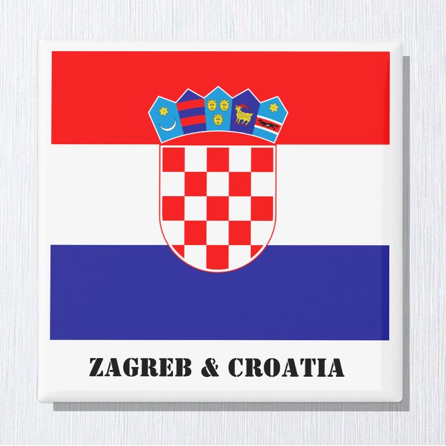 Zagreb & Croatia, Croatian Flag Magnet (Creator Uploaded)
