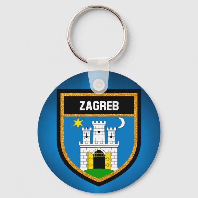Zagreb Flag Keychain (Front)