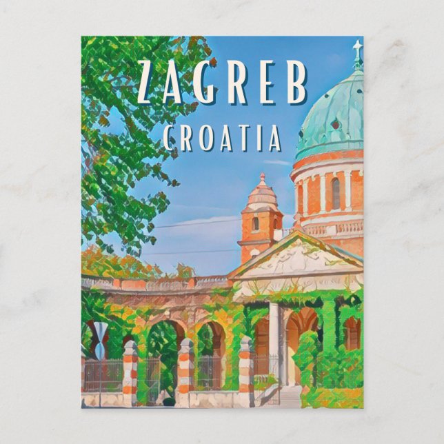 Zagreb, historic town of Croatia Postcard (Front)