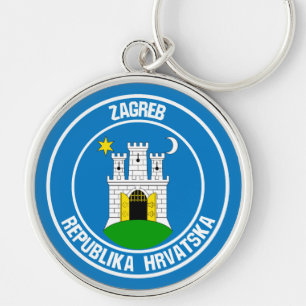 Zagreb Round Emblem Keychain