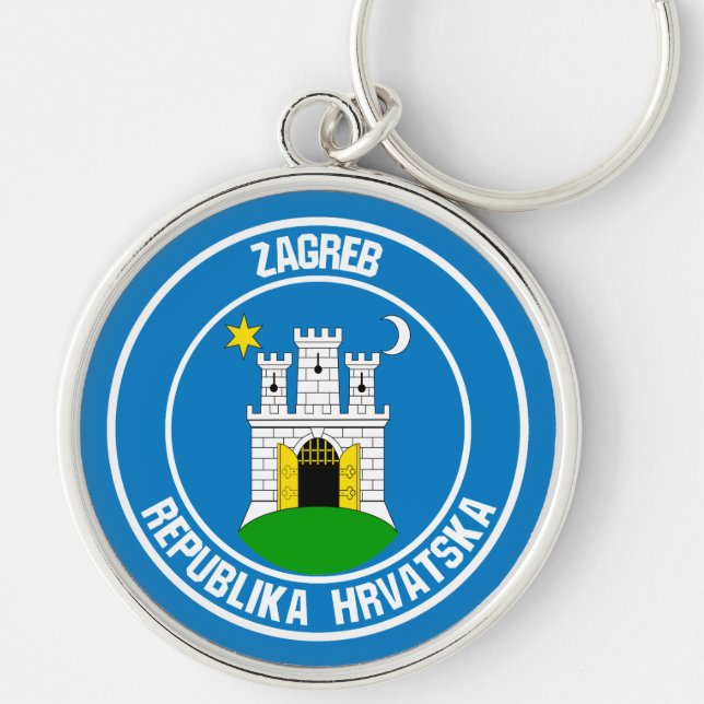 Zagreb Round Emblem Keychain (Front)