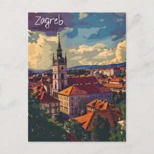 Zagreb vintage postcard