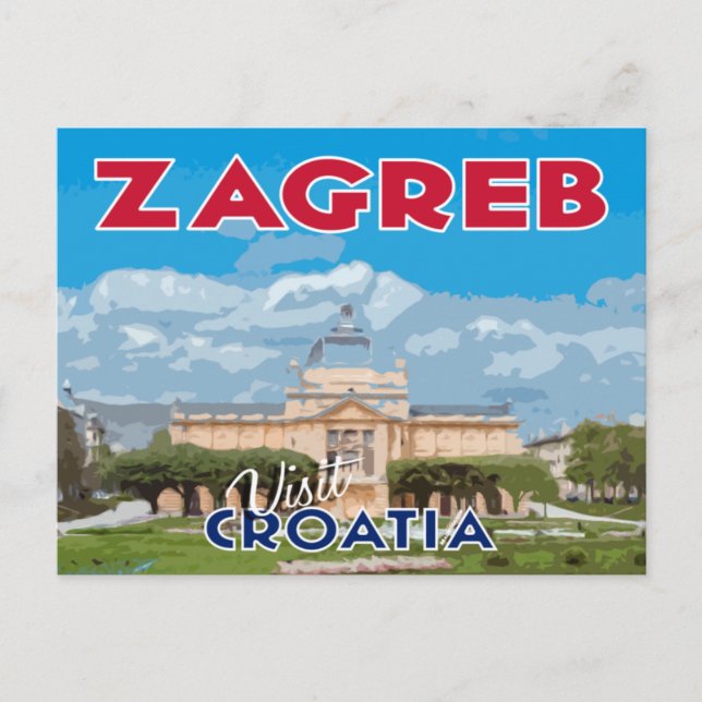 Zagreb, Visit Croatia Postcard (Front)