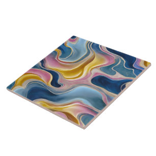 “Zahara” Swirls of blues, pink and sand.  Tile