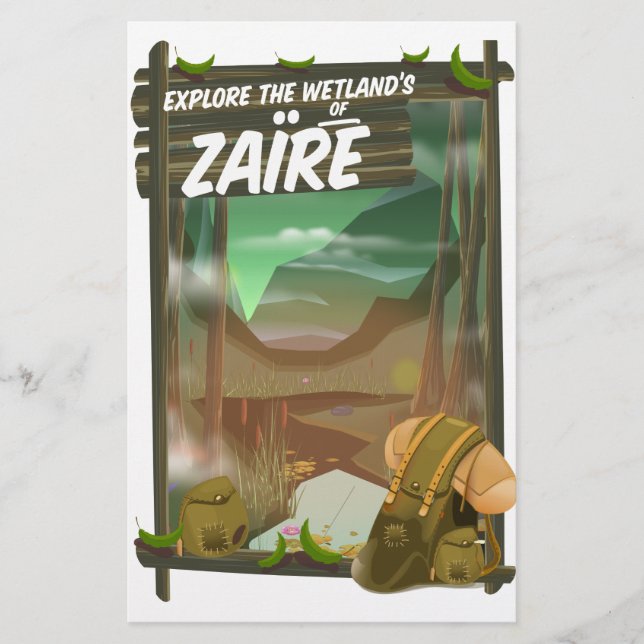 Zaïre african adventure stationery (Front)