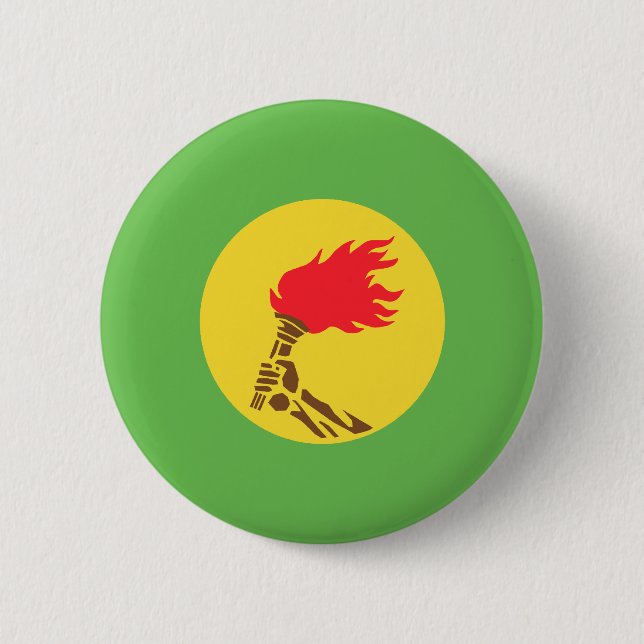 Zaire, Democratic Republic of the Congo flag 2 Inch Round Button (Front)