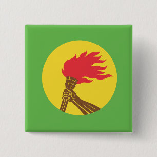 Zaire Flag 2 Inch Square Button