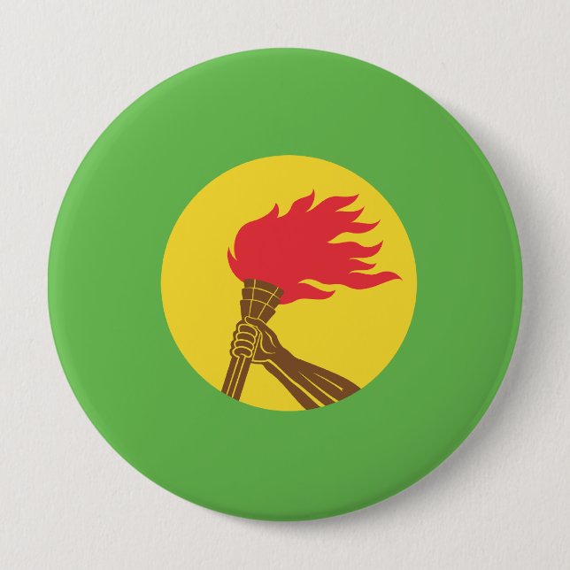 Zaire Flag 4 Inch Round Button (Front)
