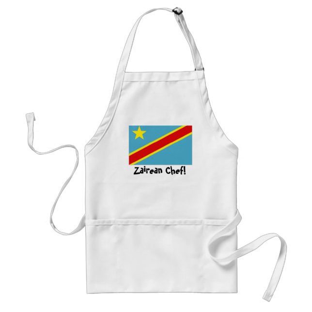 Zaire flag chef apron (Front)