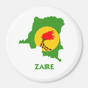 ZAIRE MAP MAGNET