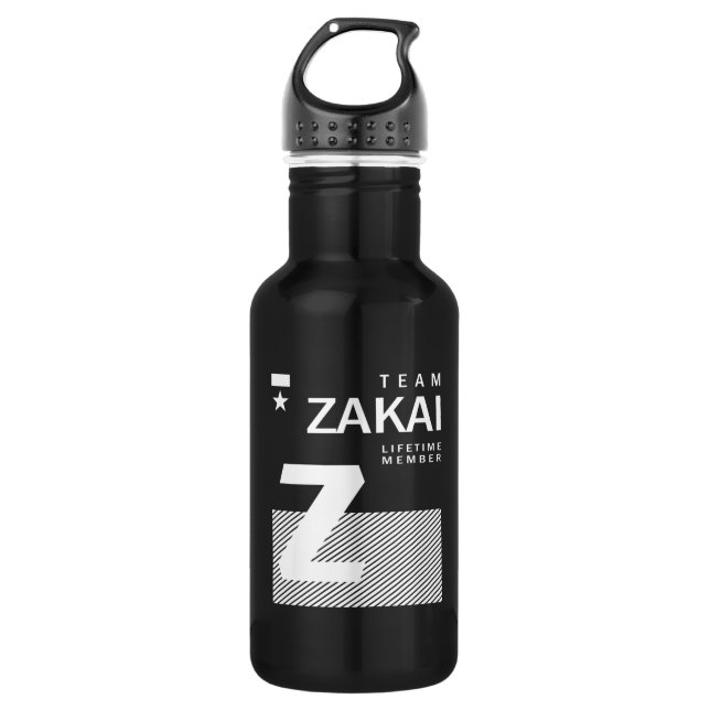 Zakai Personalized Name Birthday 532 Ml Water Bottle (Front)