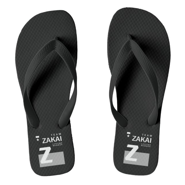 Zakai Personalized Name Birthday Flip Flops (Footbed)
