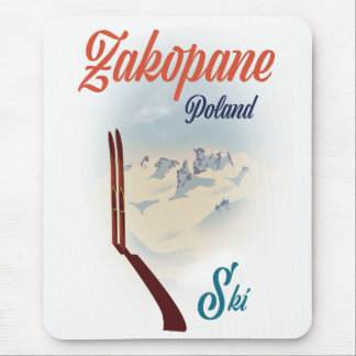 Zakopane Poland ski poster Mouse Pad