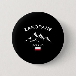 Zakopane Poland Ski Resort Tatra Mountains Skiing  2 Inch Round Button