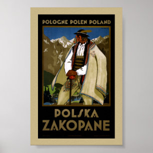 Zakopane Poland Vintage Travel Poster Restored