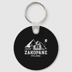 Zakopane Polska Winter Sports Skiing Snowboarding Keychain