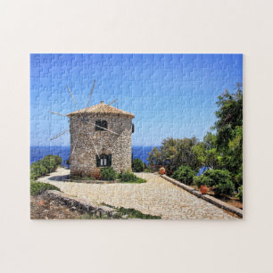 Zakynthos Grèce Windmill Sea Island Jigsaw Puzzle