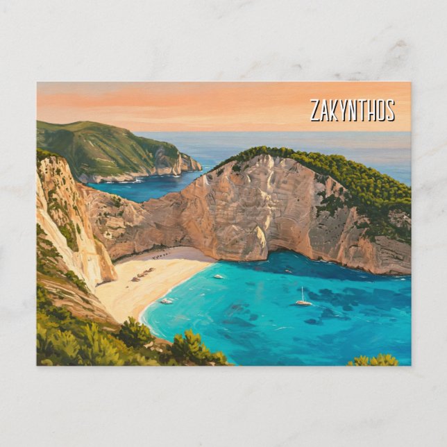 Zakynthos Greece Travel Postcard (Front)