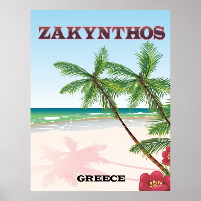 Zakynthos Greece travel poster (Front)