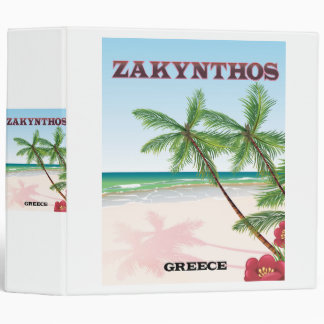 Zakynthos Greece travel poster Binder