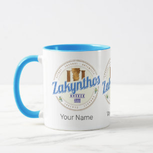 Zakynthos Island Greece Vacation Vintage Souvenir Mug