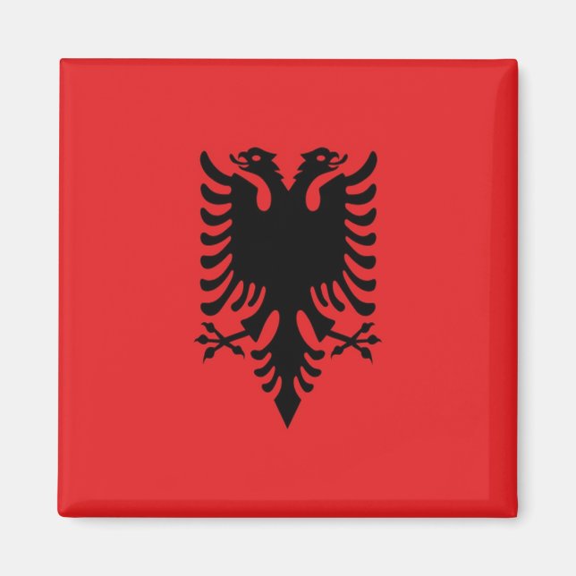 zAL001 ALBANIAN FLAG, Albania, Fridge Magnet (Front)